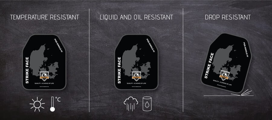 The PGD Berserker plates cover protects it against water, oil, heat og drops to enhance its lifetime.